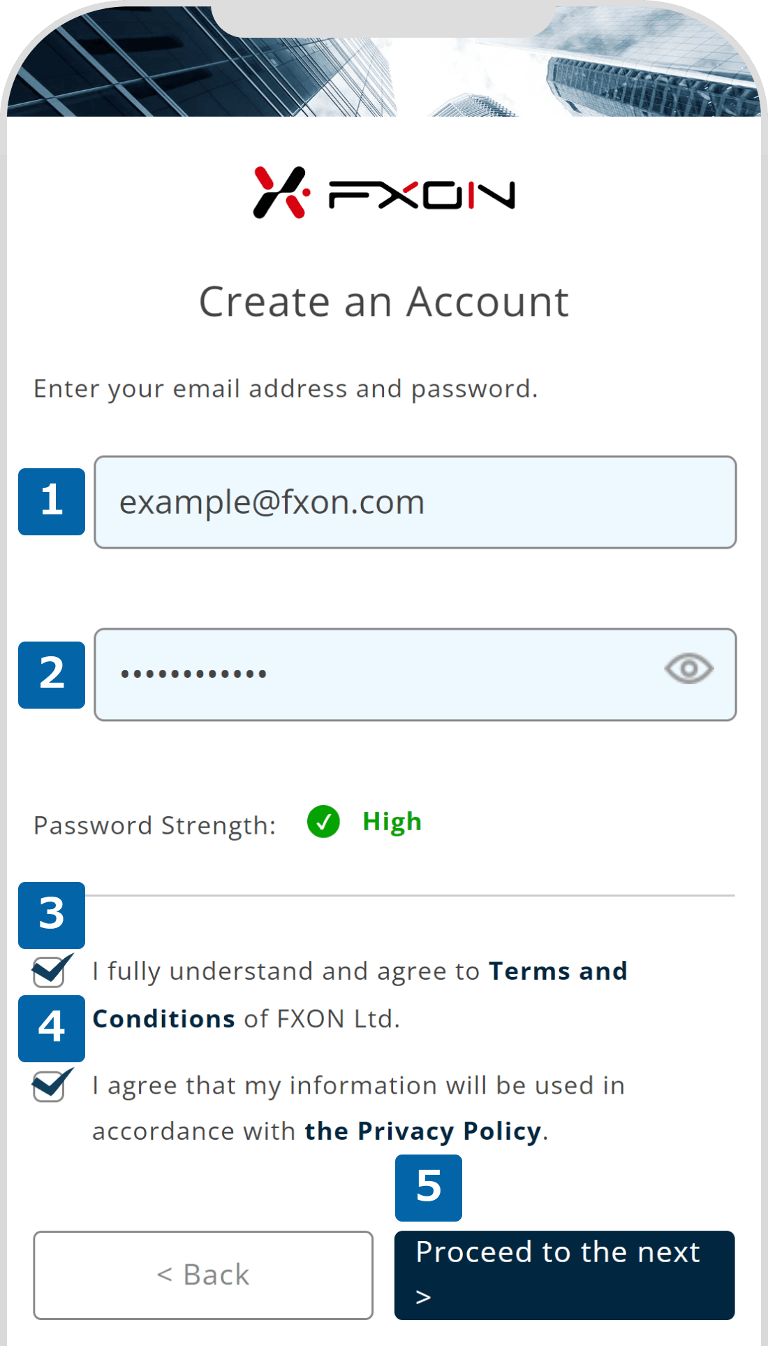 Input basic registration information (ii)