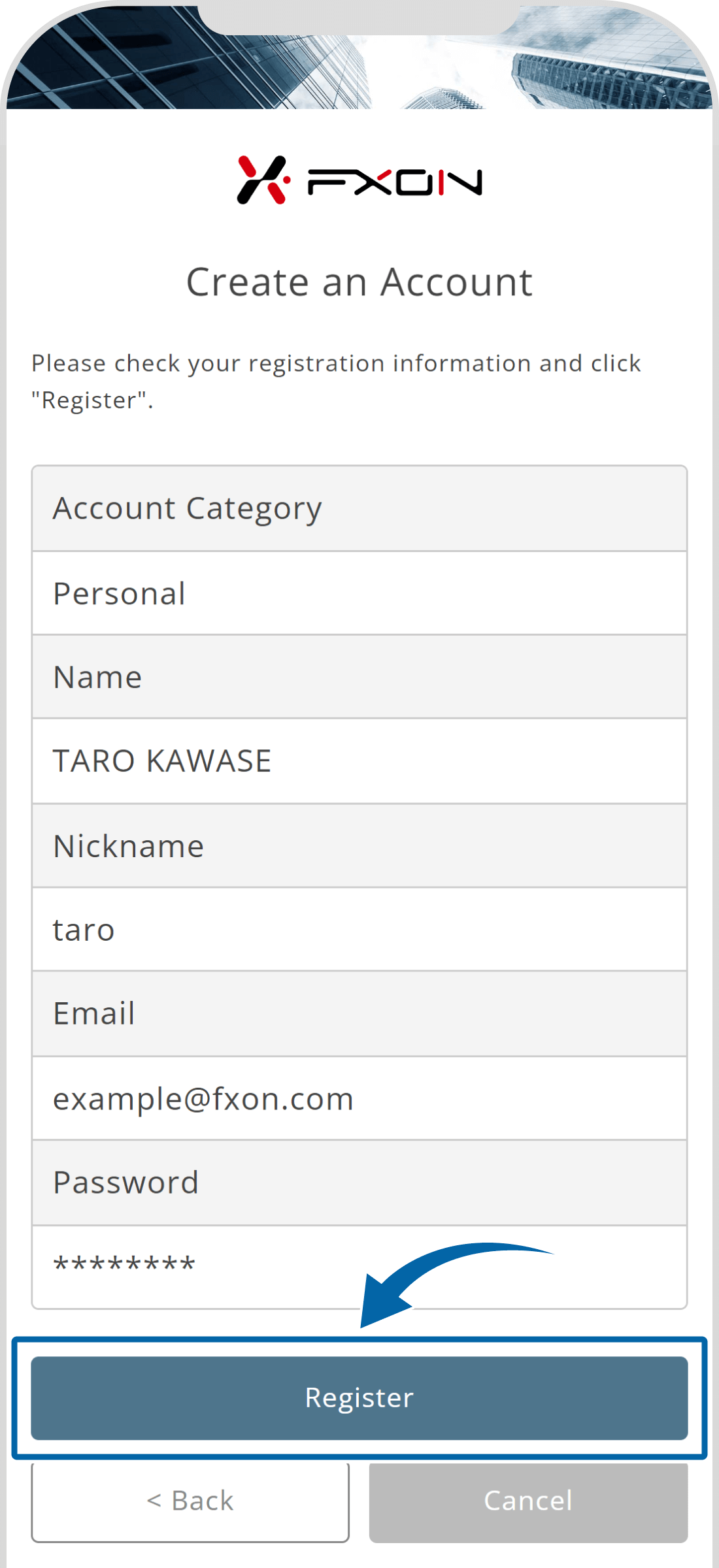  Input basic registration information (iii)