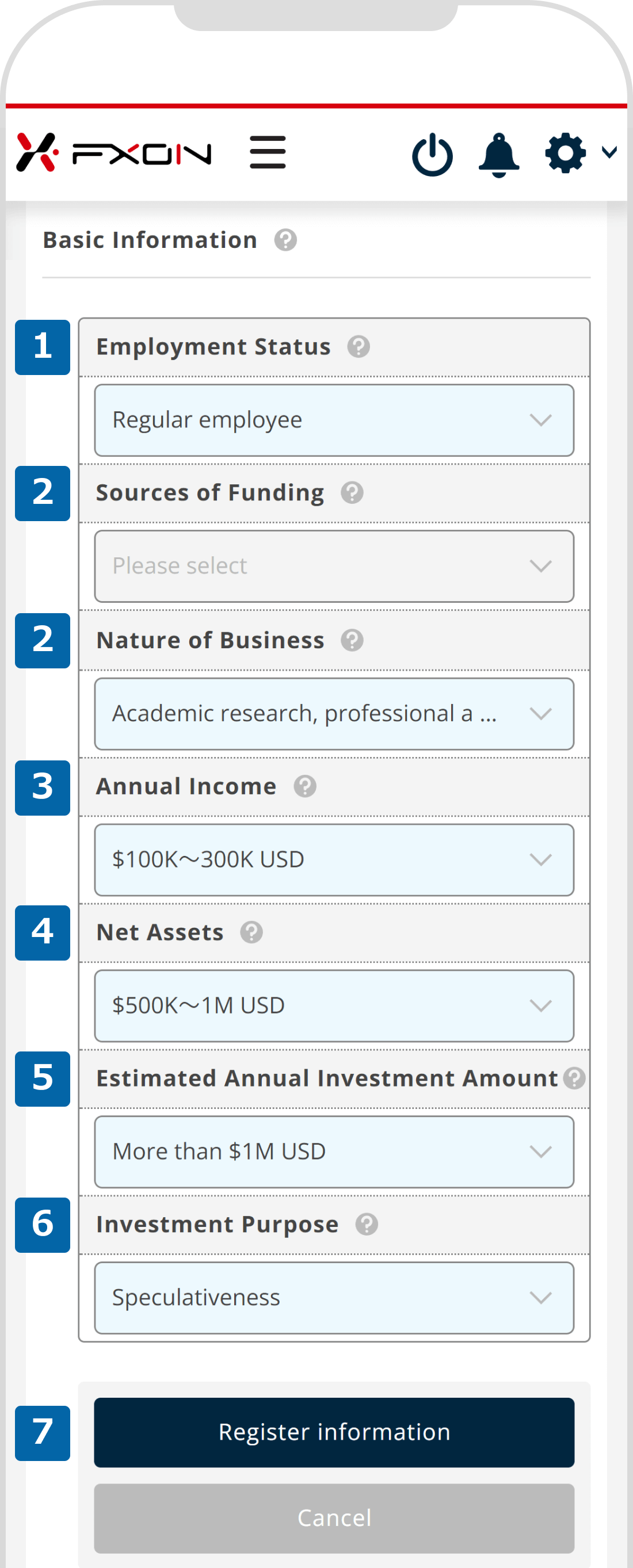 Investor information