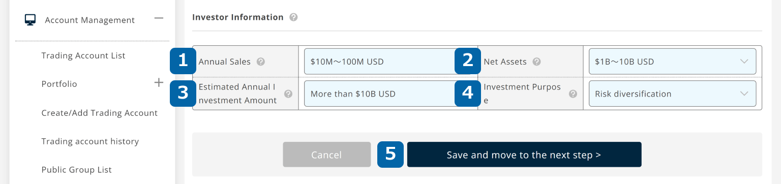 Investor information