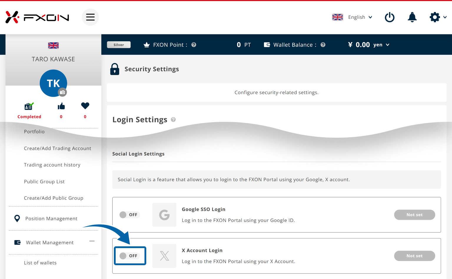 2. Social login setup (i)