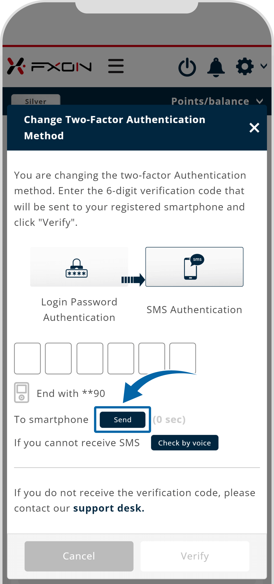 Choose Two-Factor authentication (ii)