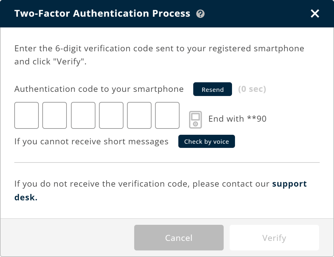 5. Two-Factor authentication