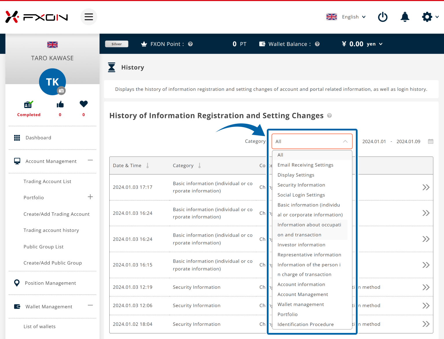 Filter data