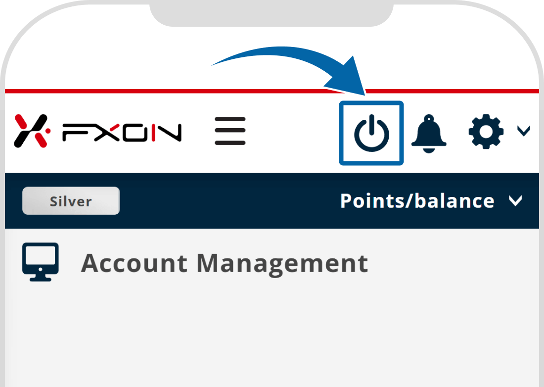 1. FXON Portal when logged in