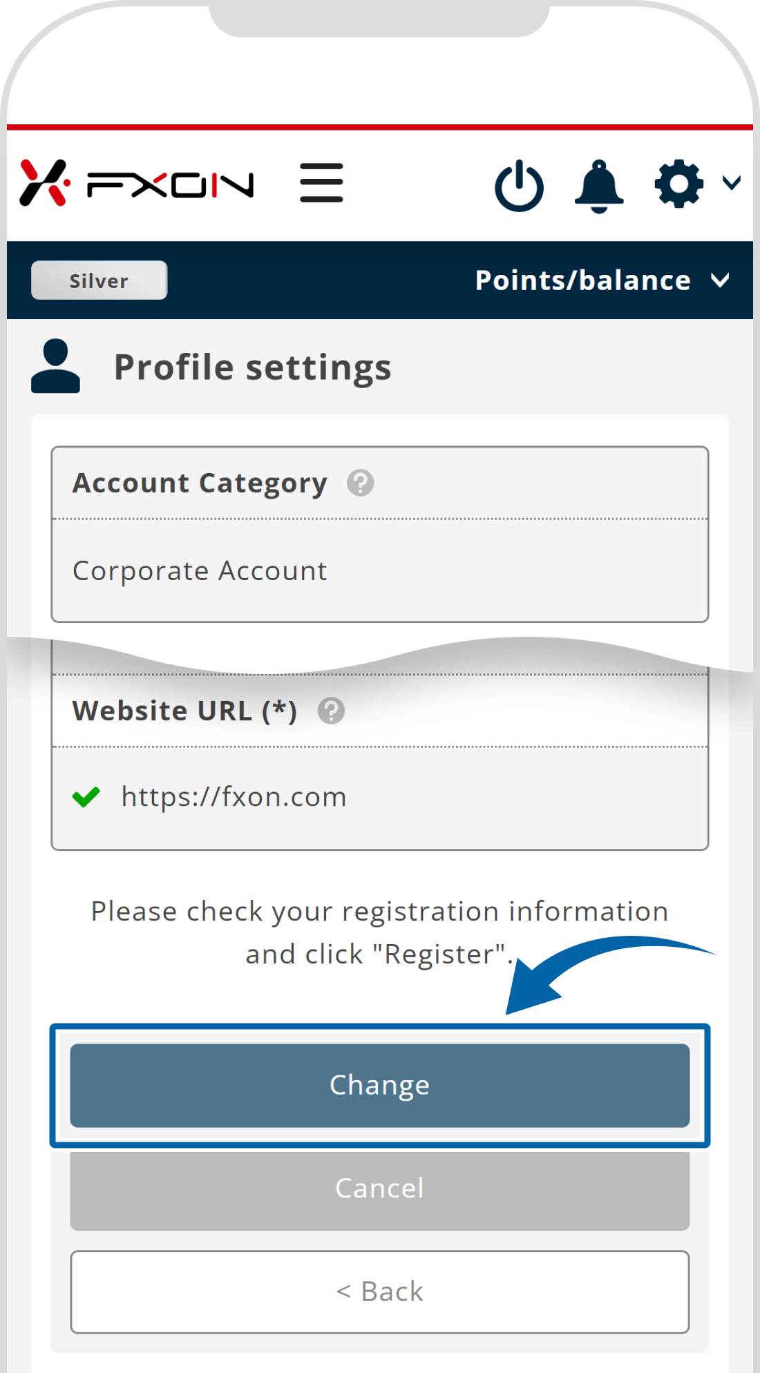 4. Confirm entry details