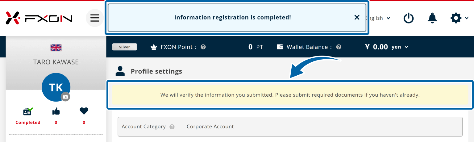 5.Registration completed