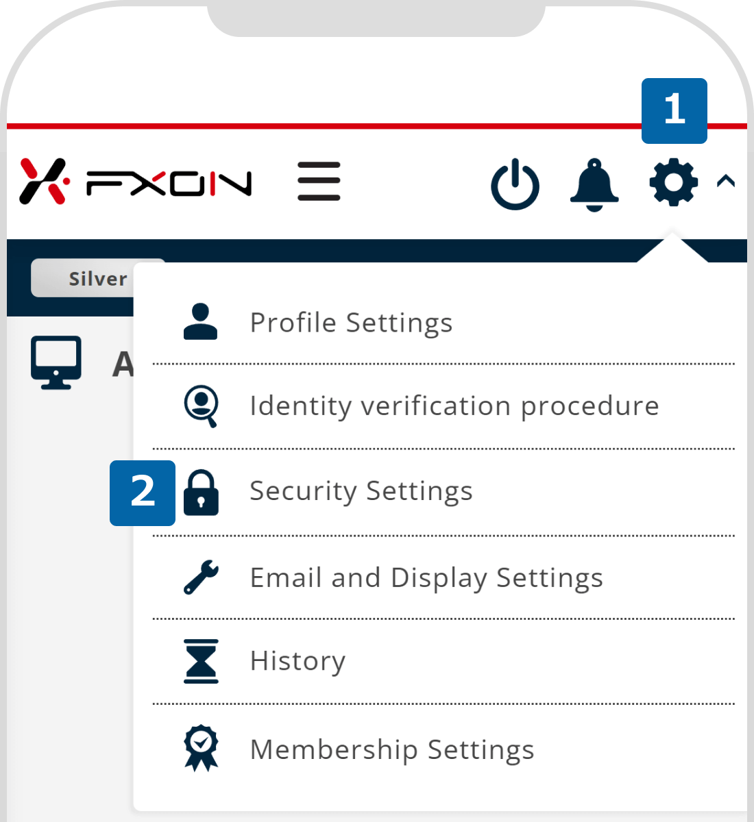 Display the Security Settings screen