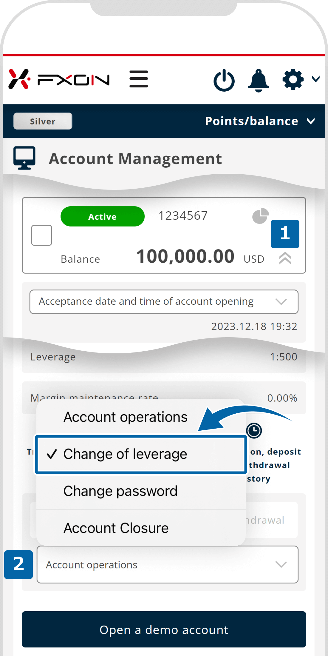 Change leverage (i)