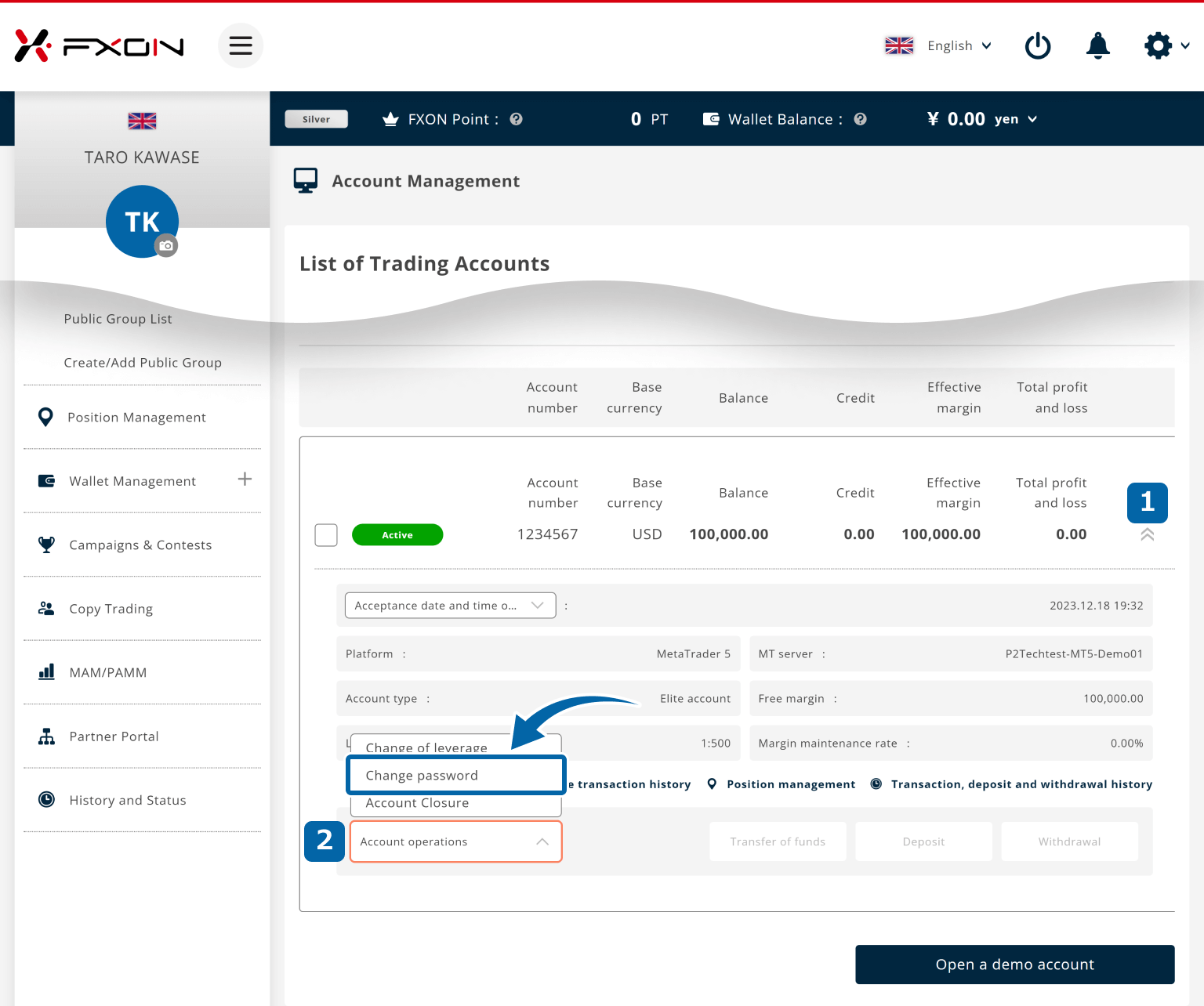 Password change (i)