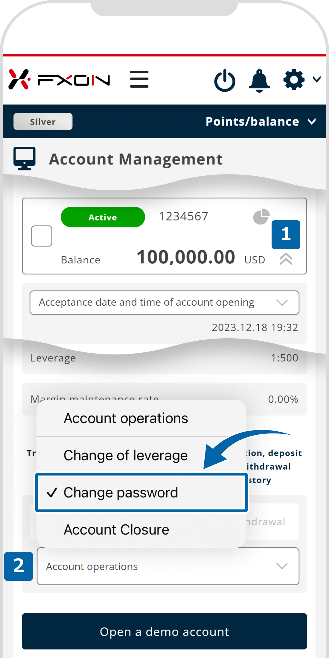 Password change (i)