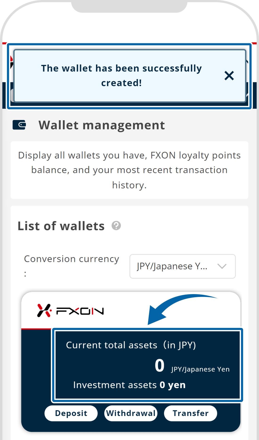 Wallet created