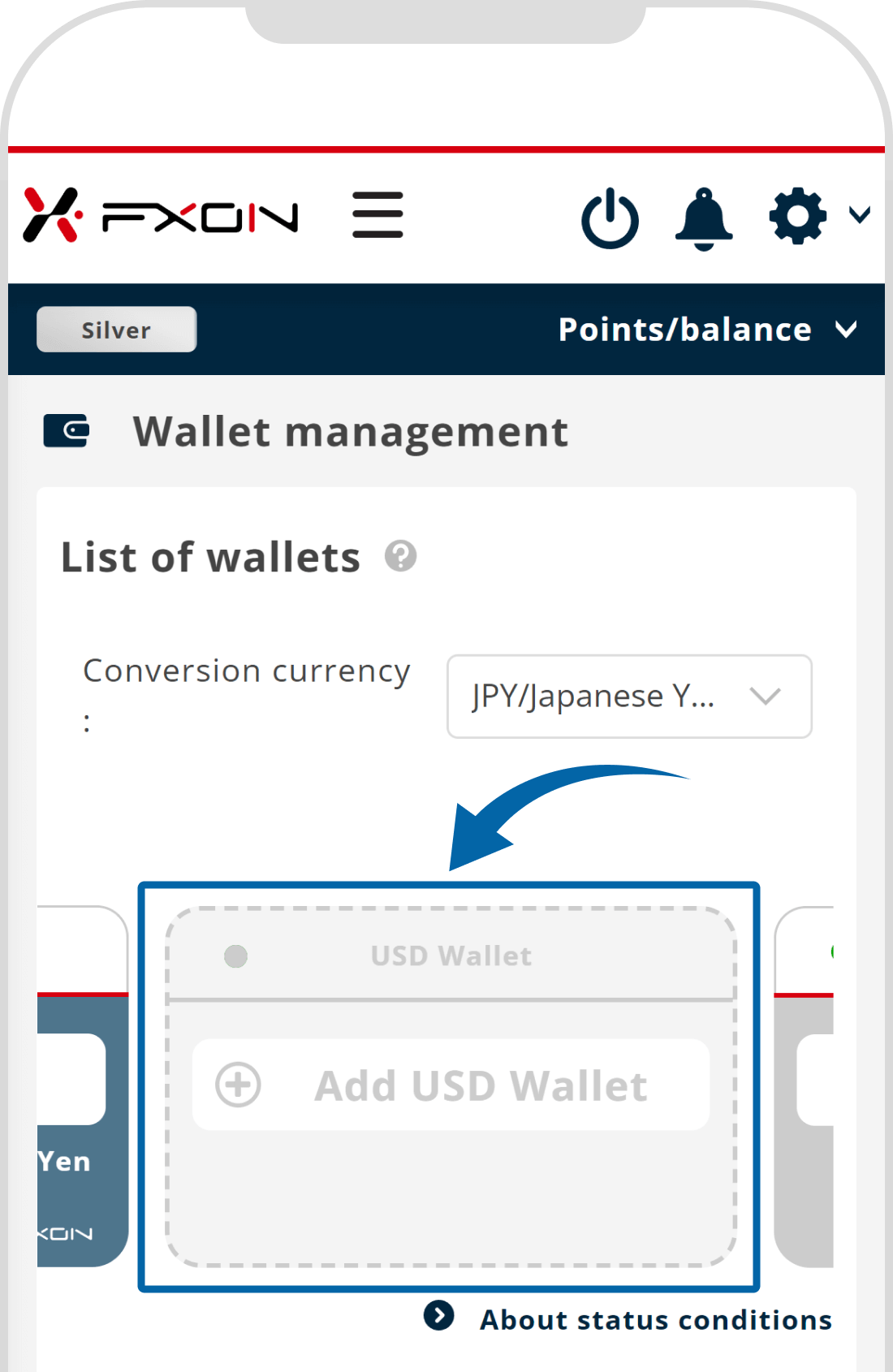 Add an FXON wallet