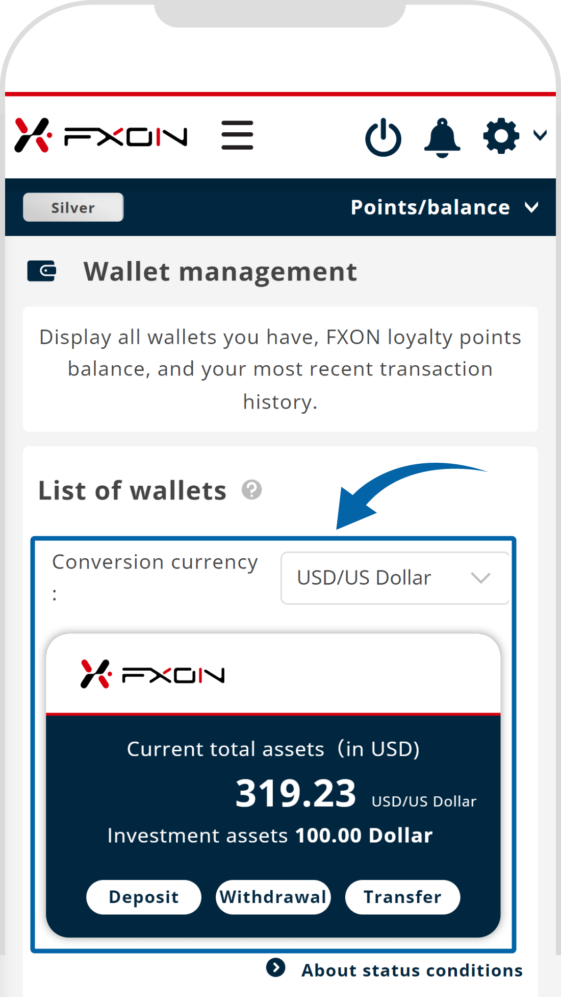 Check the default wallet