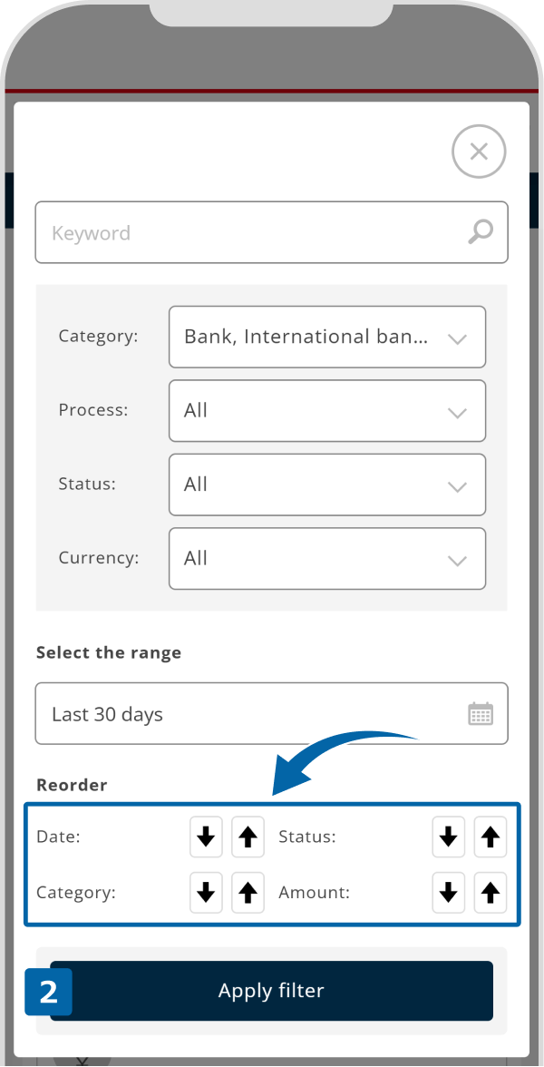 Tap "Apply filter"