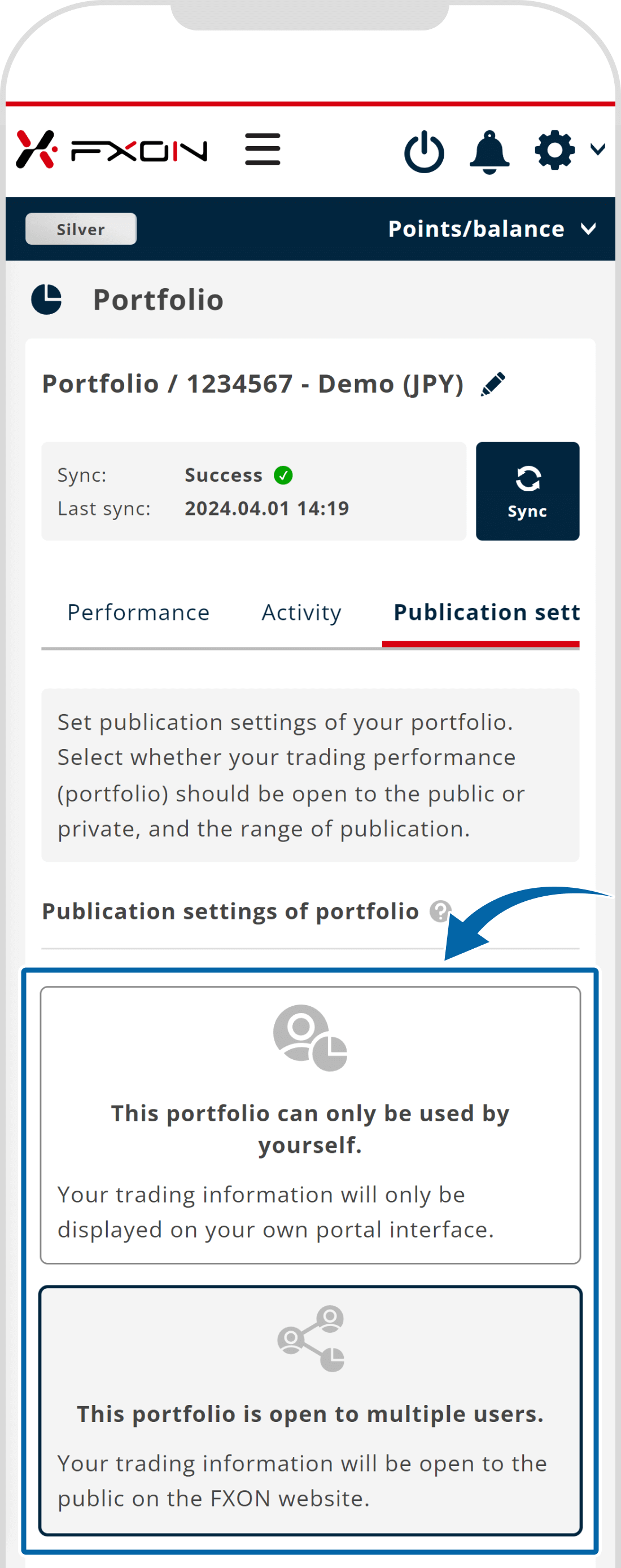 2. Change the public settings