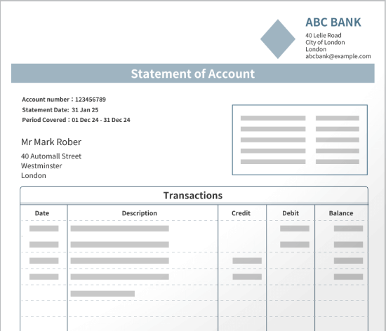 Bank Balance Certificate