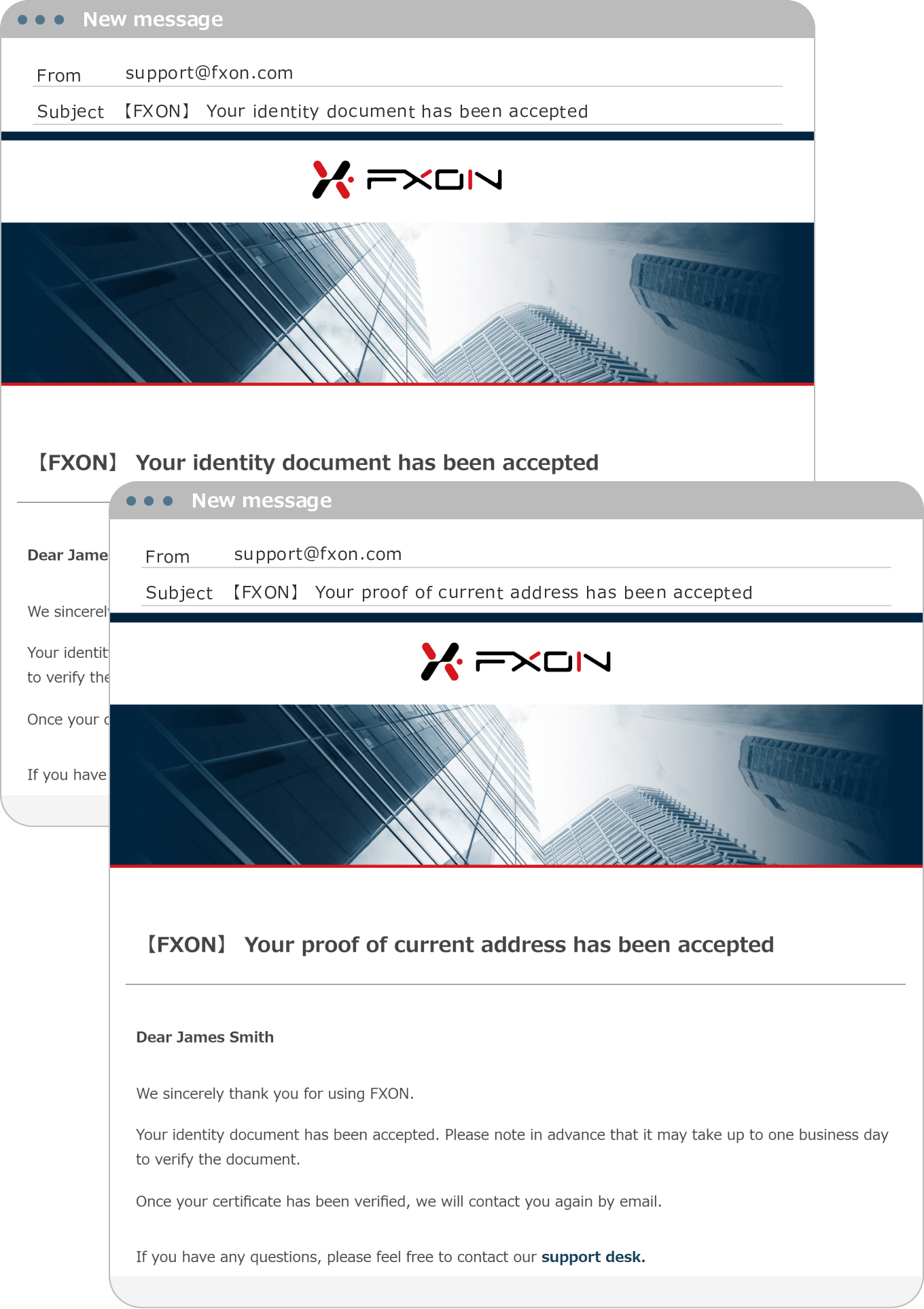 Document received email