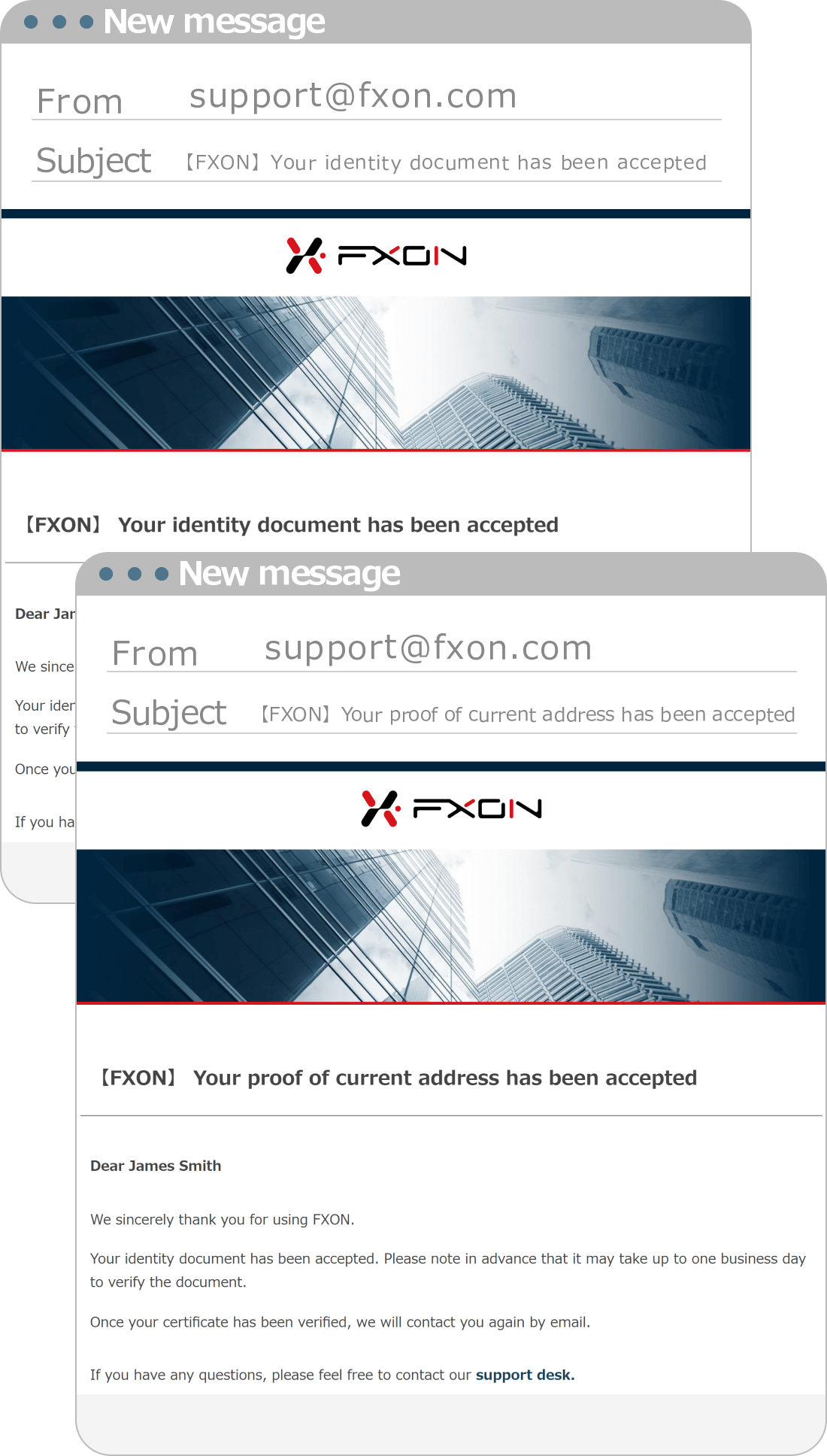 Document received email