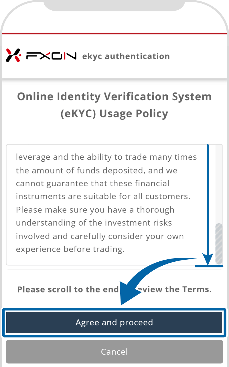 Review and Agree to the Terms