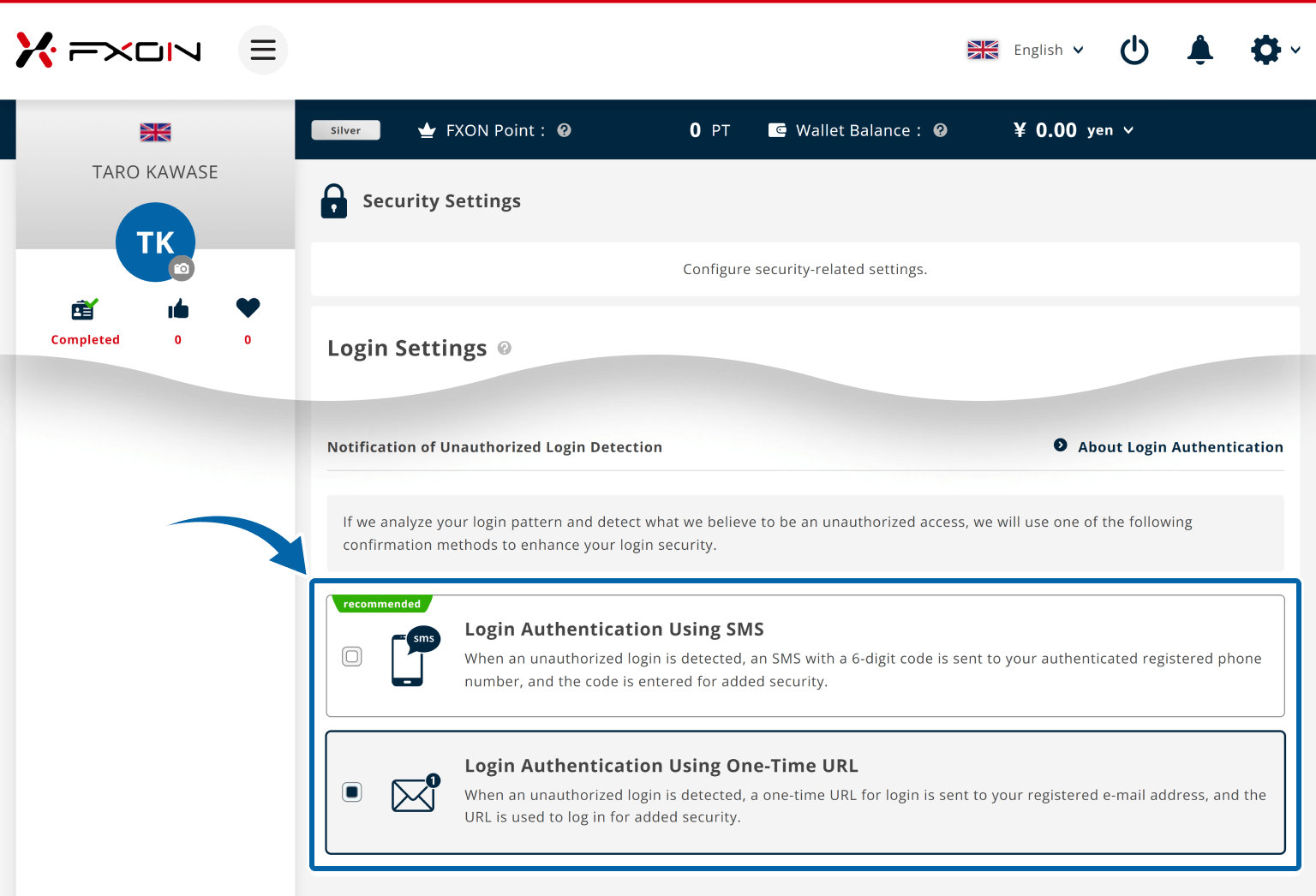 2. Choose notification method (i)