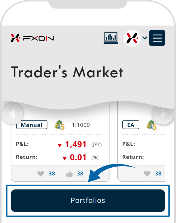 Tap "Portfolios"