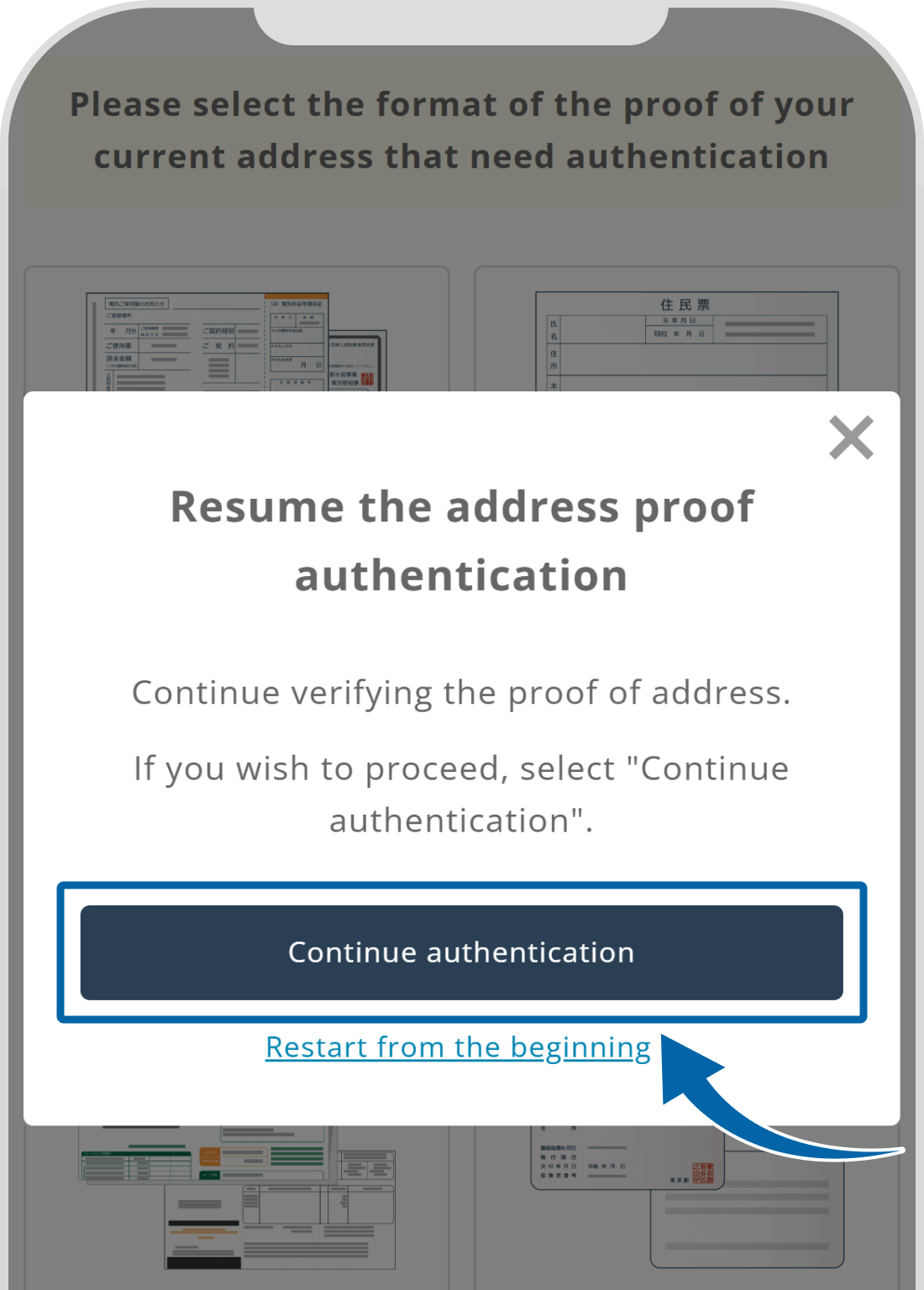 Steps to Restart the Identity Verification Process