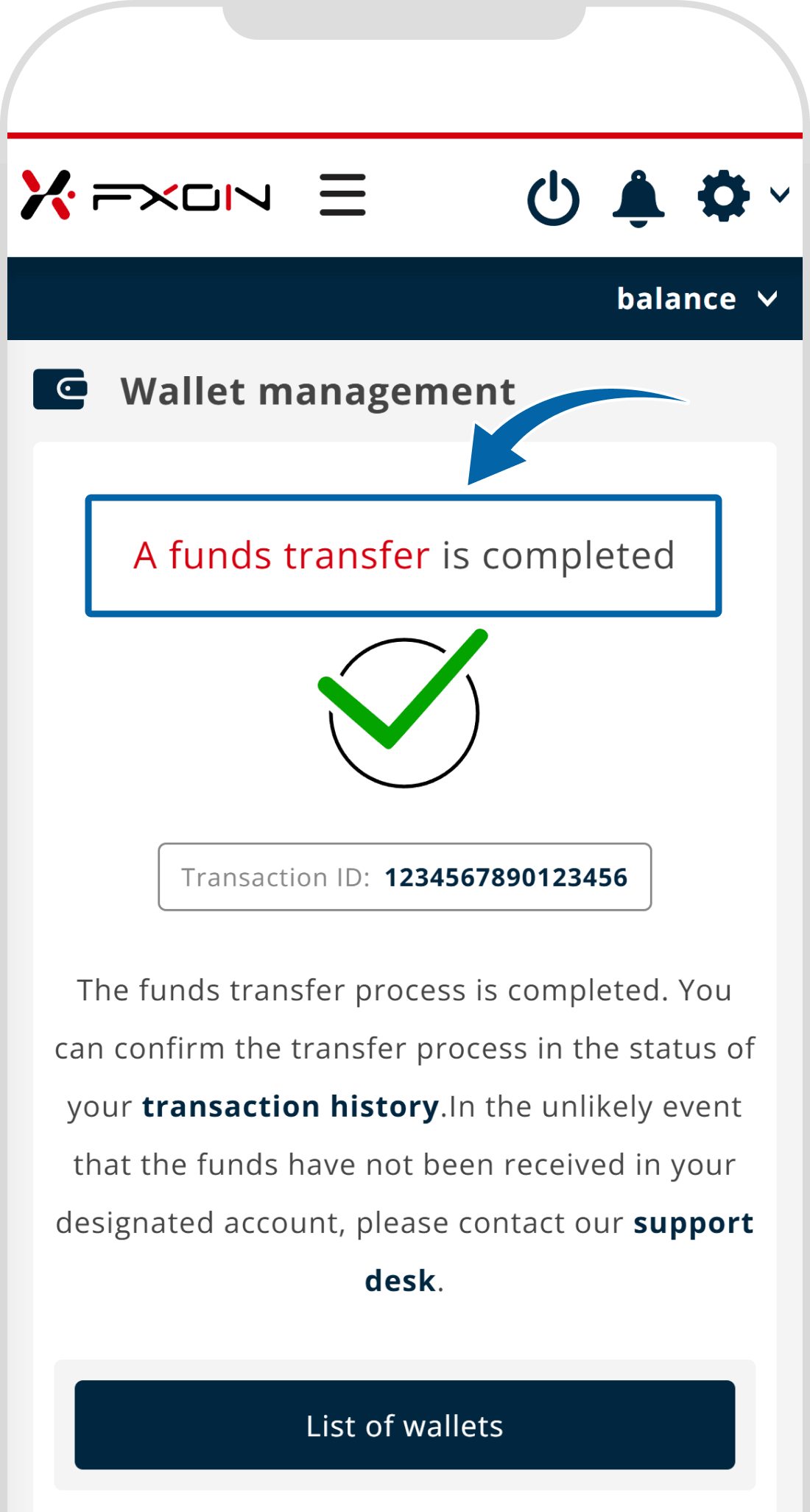 Fund Transfer Completed