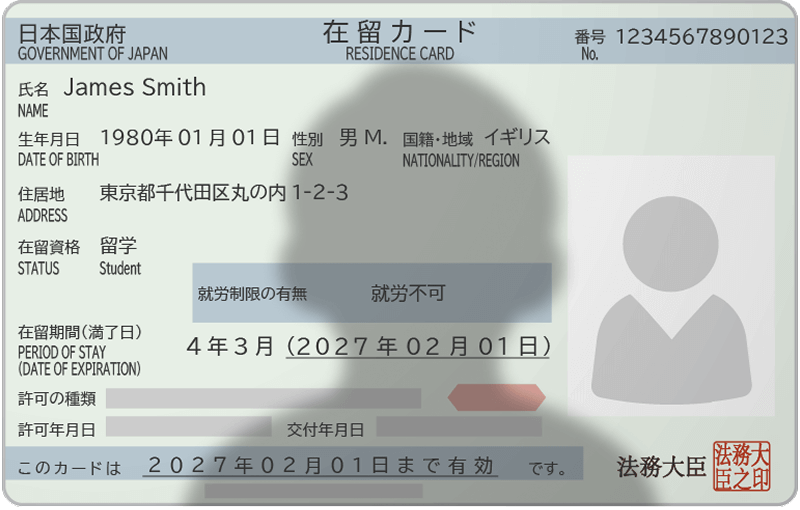 影が入り込んでいる