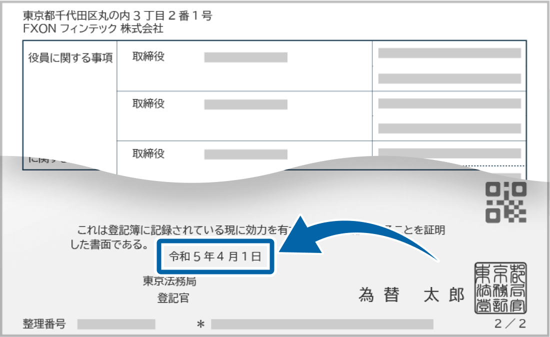 法人登記簿謄本（全部事項証明書類）の発行日から3ヶ月超のケース