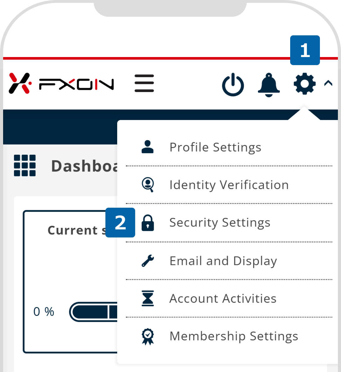 Display the Security Settings screen