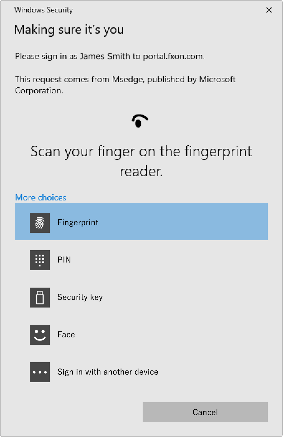 Passkey login authentication