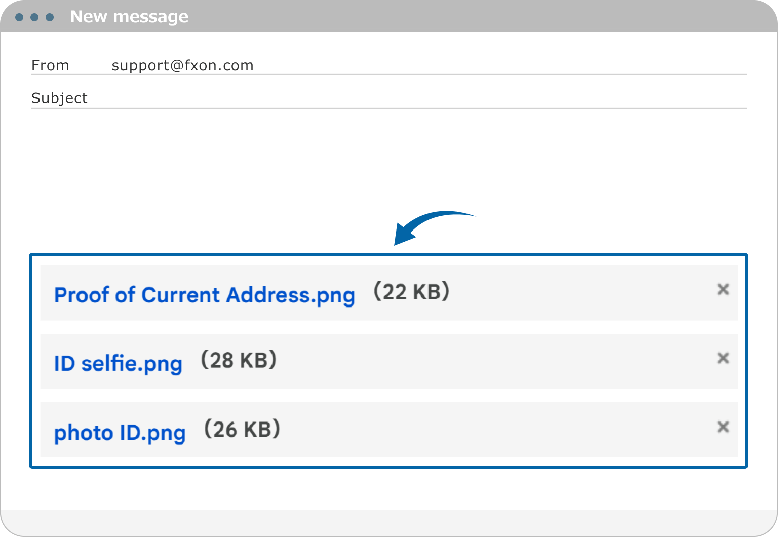 Attach the Verification Documents to the Email