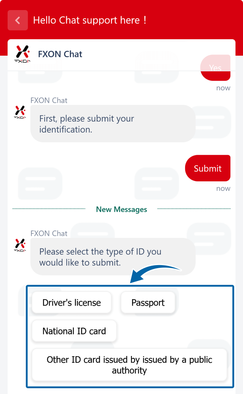 select the type of ID