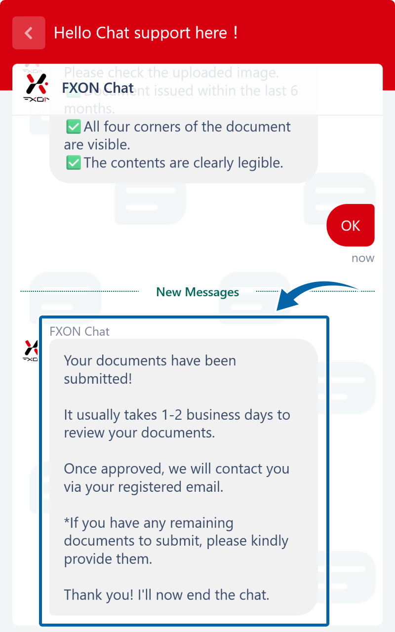 Completion of Document Submission