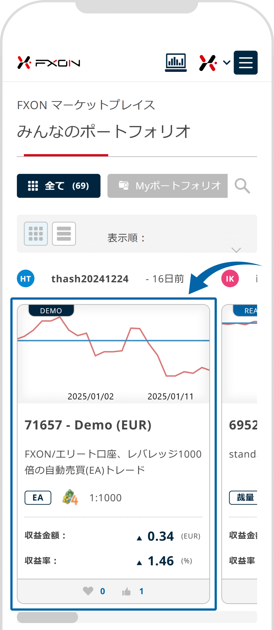 みんなのポートフォリオにて