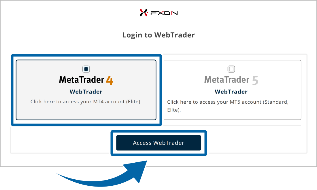 Sign in to WebTrader