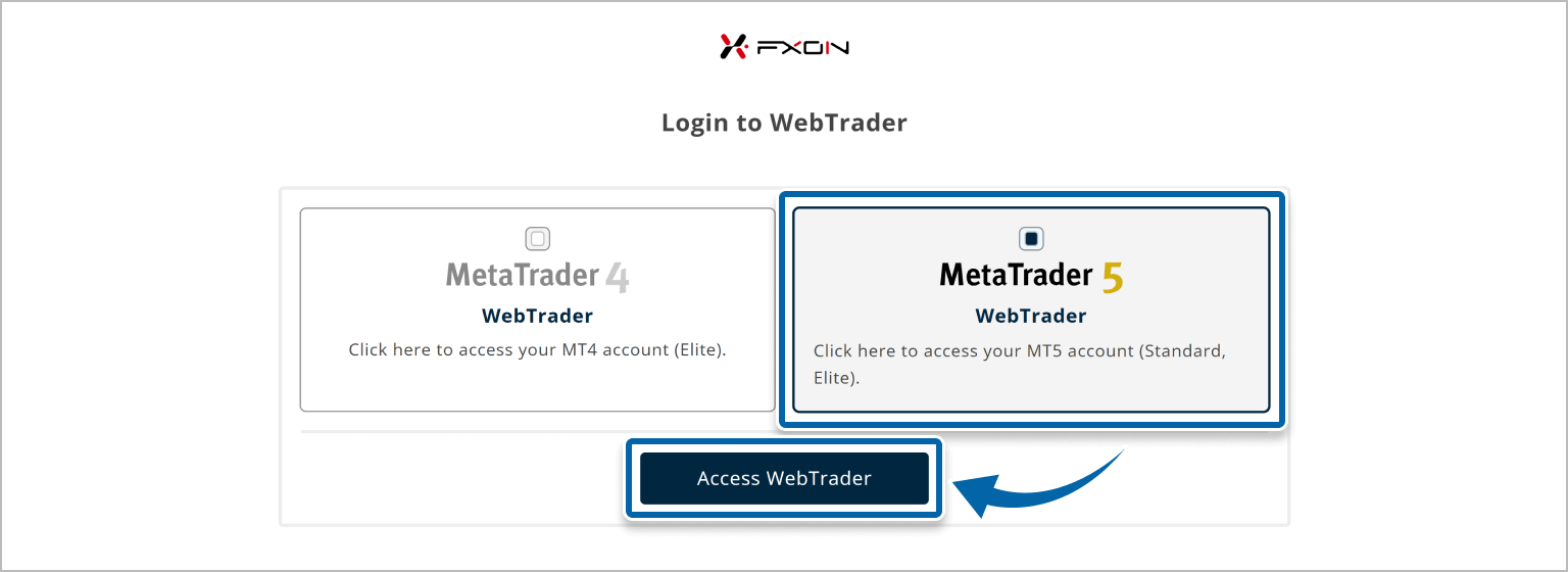 Sign in to Web Trader