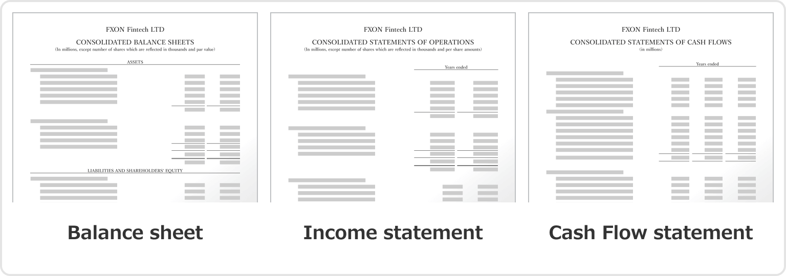 Example of Financial Statements