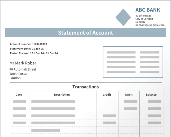 Bank Balance Certificate