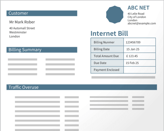 Phone / Internet Bill