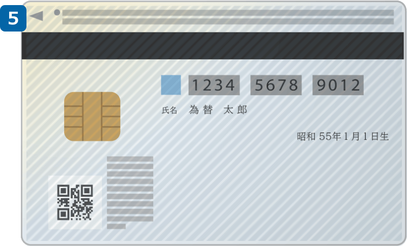 マイナンバーカード裏