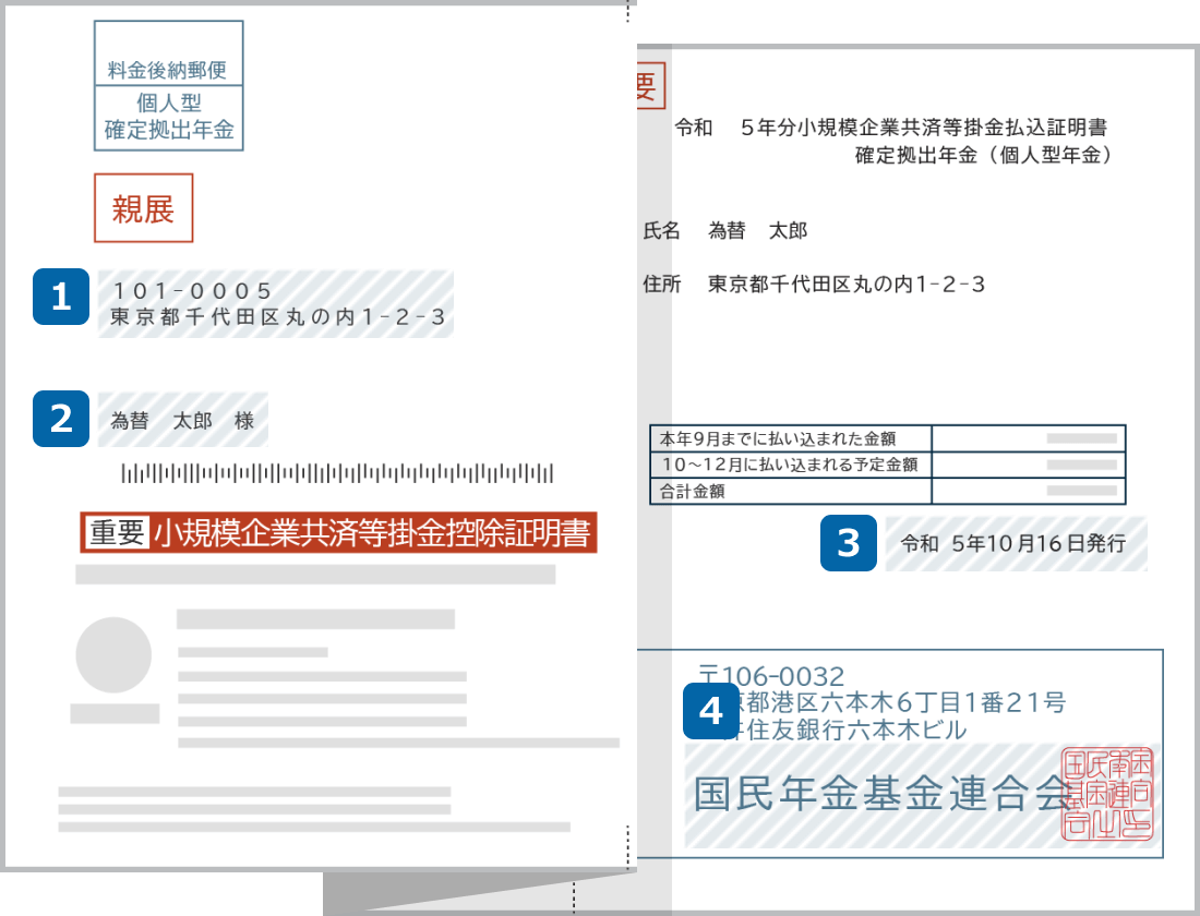 確定拠出年金の掛金払込証明書のご提出時の注意事項