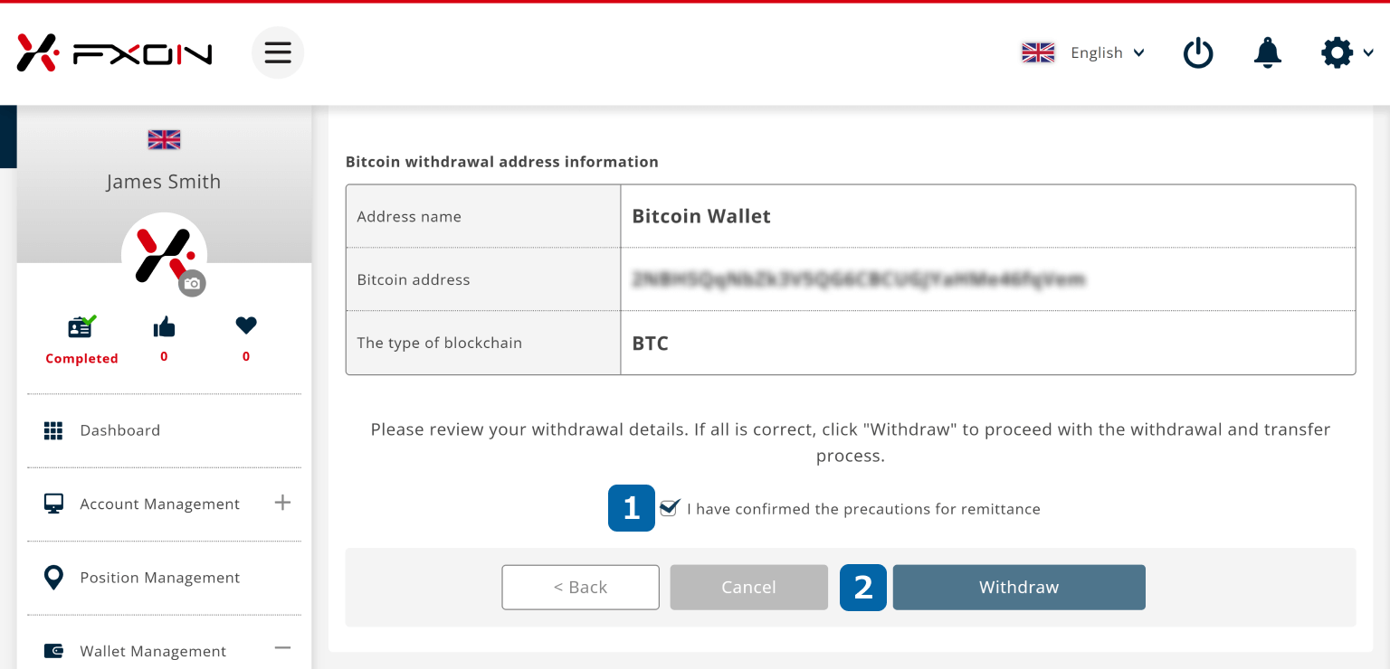 Withdrawing via Cryptocurrency (iii)