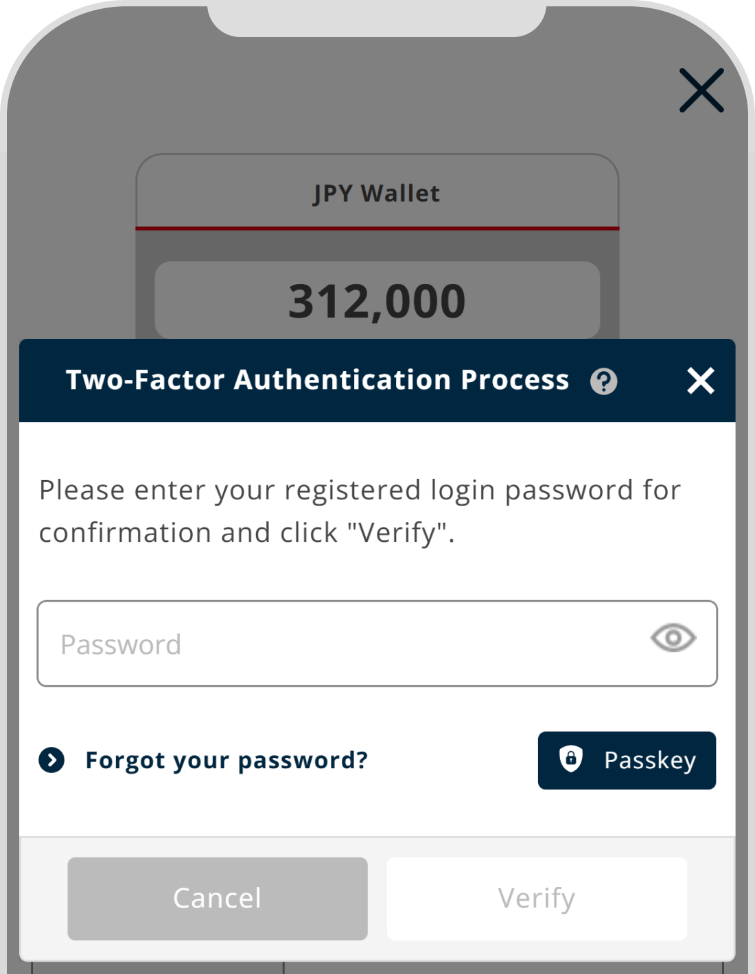 Two-Factor Authentication Screen