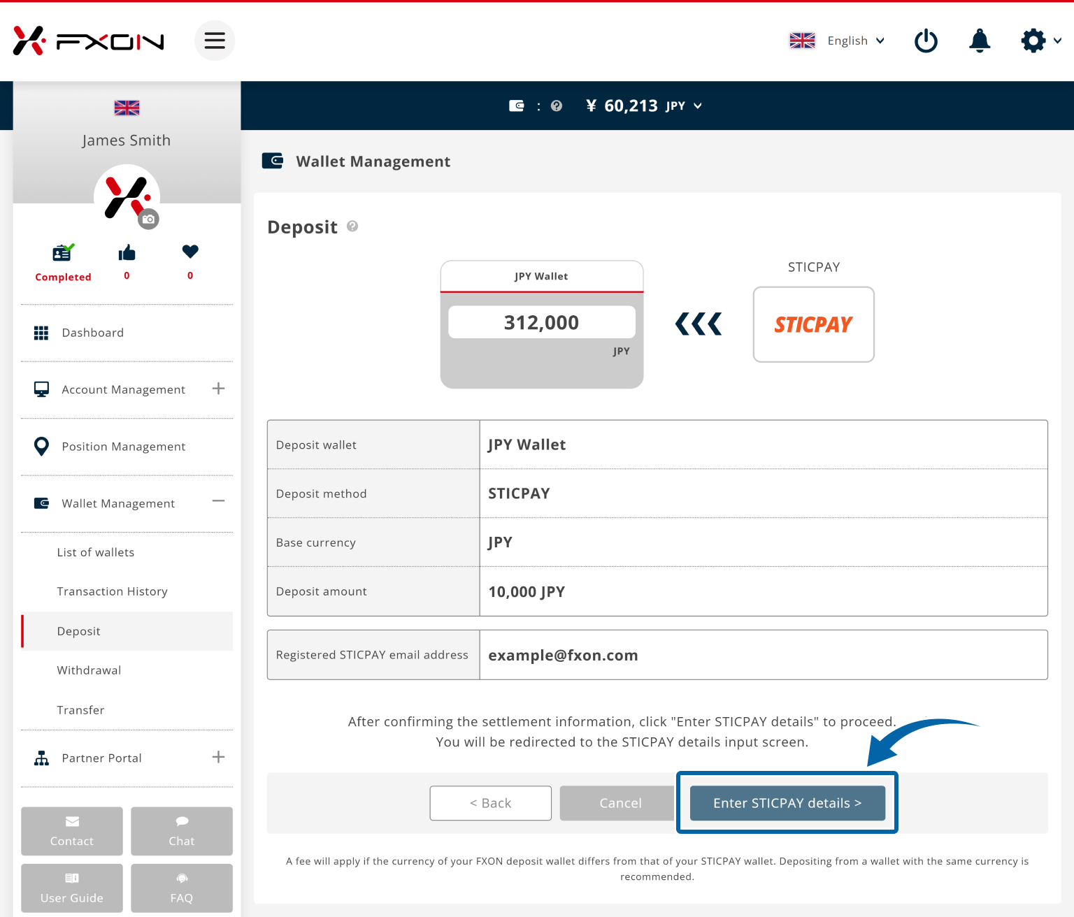 Deposit via STICPAY (ii)