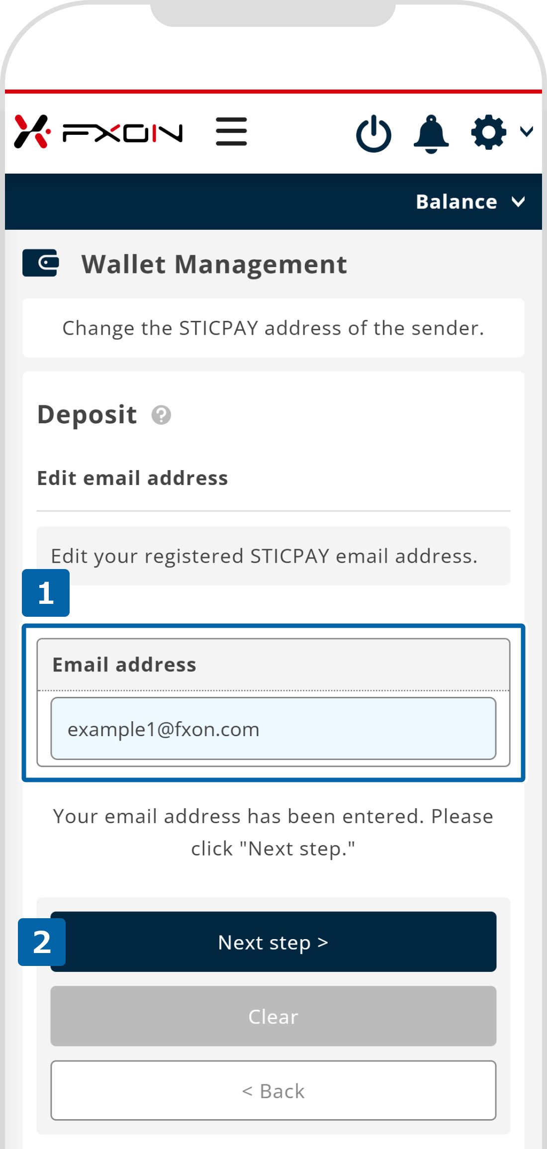 Updating the STICPAY deposit email (ii)