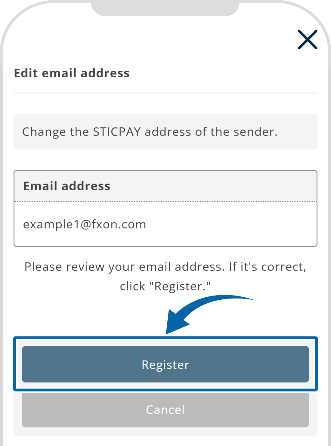 Updating the STICPAY deposit email (ⅲ)