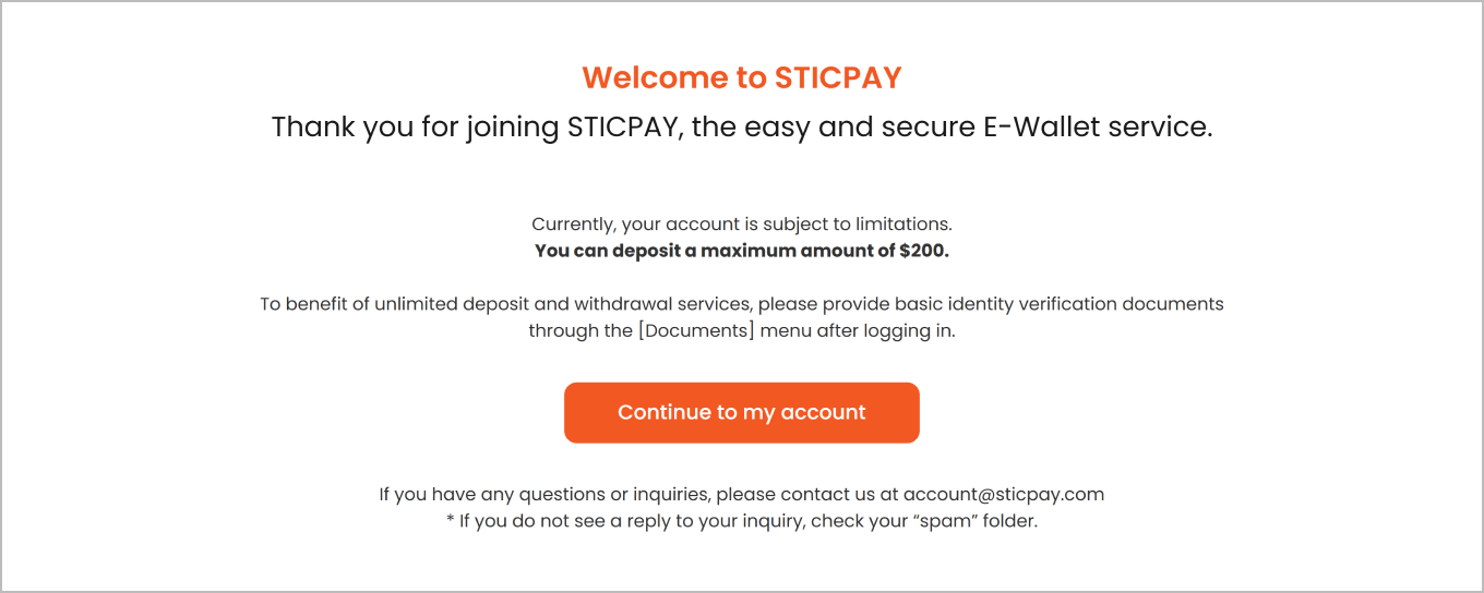 Account Registration Complete