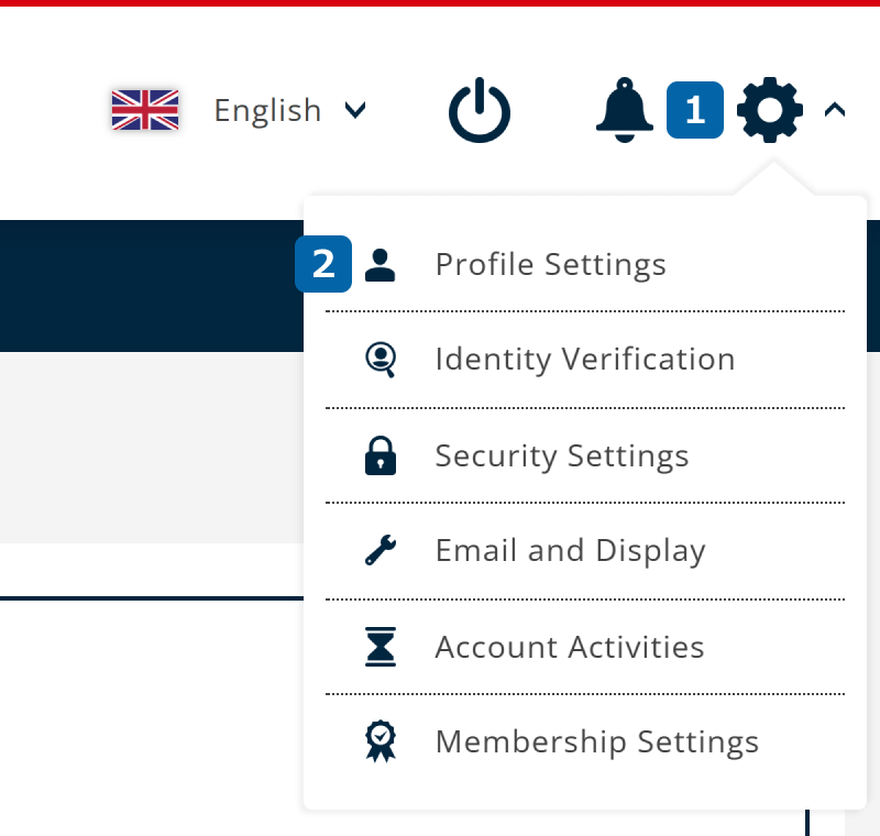 Open Profile Settings page